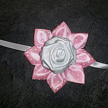 Svadobné pierka - Náramok pre družičky biela ružička - 8054767_