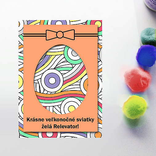 Papiernictvo - Veľkonočné vajíčko - personalizovaná pohľadnica (guličky) - 8057650_