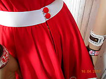 Šaty - Floral Folk " Červené ľudové " šaty - 8060682_