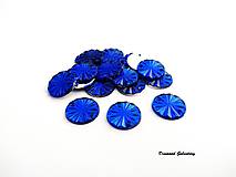 Galantéria - Ozdobné kamienky našívacie 12 mm - kráľovská modrá - balenie 20 kusov - 8059593_
