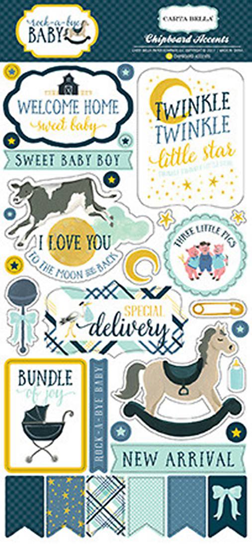 Papier - výrezy z papiera Rock-a-Bye Boy - 8059502_