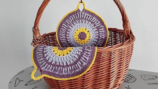 Úžitkový textil - Chňapky - kvietky jarné - 8063204_