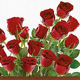 Servítka Kytica červených ruží 4ks (S225)