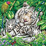 Servítka Biela tigrica s mláďatami 4ks (S5)