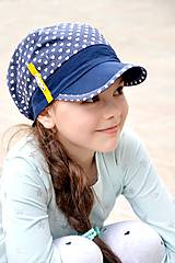 Detské čiapky - Letná šiltovka s menom Blue heart ♥ - 8068750_