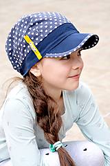 Detské čiapky - Letná šiltovka s menom Blue heart ♥ - 8068751_