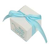 Obalový materiál - Darčekové krabičky s kočíkom modré - 8077767_