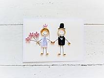 Papiernictvo - svadobná pohľadnica - na želanie - 8079523_