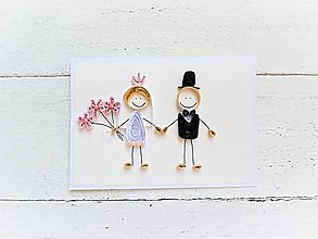 Papiernictvo - svadobná pohľadnica - na želanie - 8079523_