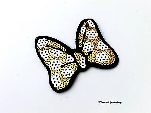 Galantéria - Nášivka Mašľa - zlatá - 8084963_