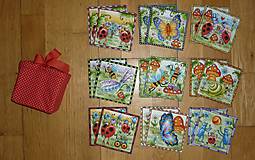 Hračky - Pexeso látkové CHROBÁČIKY - dva varianty (18 látkových kartičiek) - 8091277_