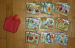 Hračky - Pexeso látkové CHROBÁČIKY - dva varianty (18 látkových kartičiek) - 8091279_