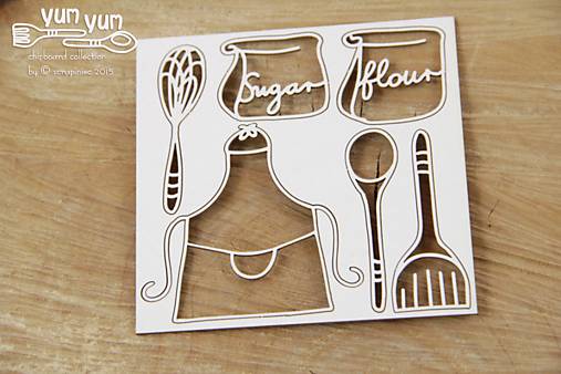 Papier - lepenkové výrezy Yum-yum - 8091145_