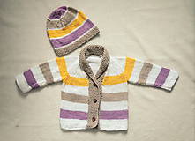 Detské oblečenie - pletená súprava pre dievčatko - 8091464_