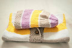 Detské oblečenie - pletená súprava pre dievčatko - 8091466_
