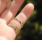 Prstene - Obrúčky "plynutie v harmónii" zlaté - 8094429_