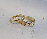 Prstene - Obrúčky "plynutie v harmónii" zlaté - 8094431_
