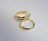 Prstene - Obrúčky "plynutie v harmónii" zlaté - 8094433_
