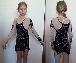 Detské oblečenie - Čierne šaty s pavučinou - 8094692_