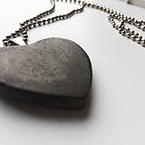 Náhrdelníky - Betónový náhrdelník Heart gray - 8100091_