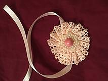 náramok pre družičku ružový s perličkami