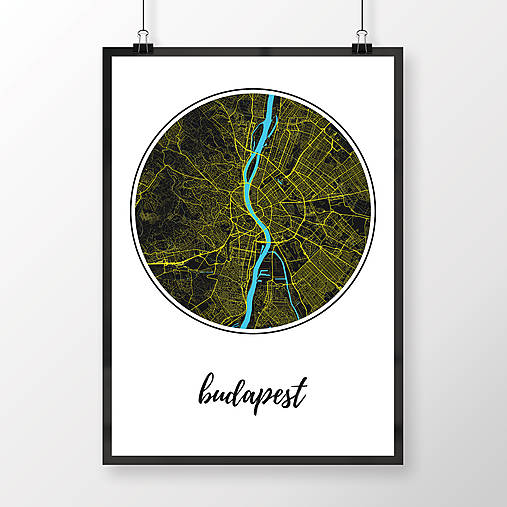Obrazy - BUDAPEŠŤ, okrúhla, čierna - 8109207_
