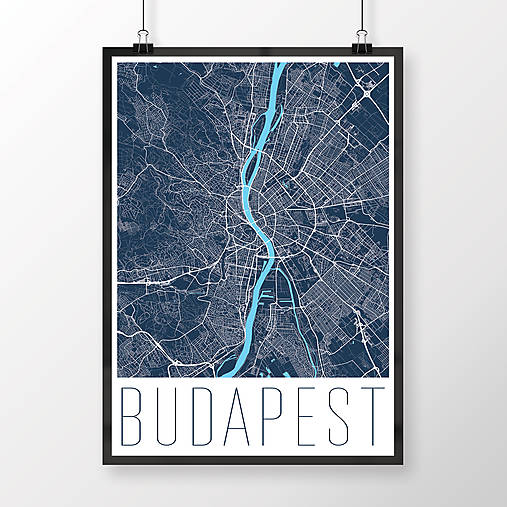 Obrazy - BUDAPEŠŤ, moderná, tmavomodrá - 8109246_