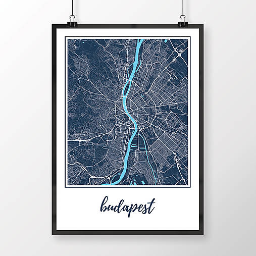 Obrazy - BUDAPEŠŤ, klasická, tmavomodrá - 8109255_