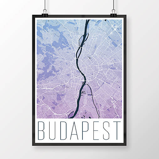 Obrazy - BUDAPEŠŤ, moderná, modro-fialová - 8109278_