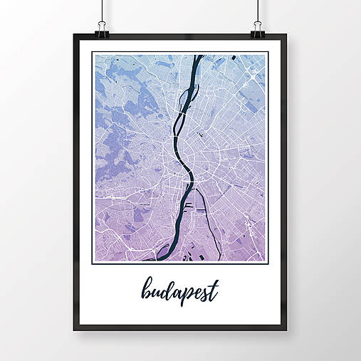 Obrazy - BUDAPEŠŤ, klasická, modro-fialová - 8109283_