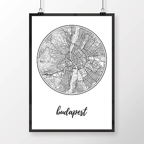 Obrazy - BUDAPEŠŤ, okrúhla, biela - 8109341_