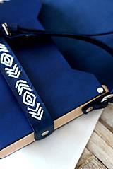 Kabelky - Vyšívaná kabelka na rameno BOHEMIAN CLUTCH (BLUE) - 8112209_