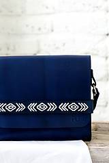 Kabelky - Vyšívaná kabelka na rameno BOHEMIAN CLUTCH (BLUE) - 8112221_
