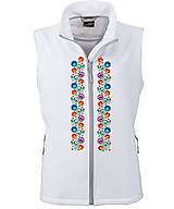 Vesty - Softshellová vesta folk farebné kvety - 8120796_