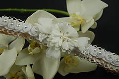 Spodná bielizeň - Wedding Lace Rose Collection ... podvazek - 8123485_