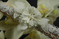 Spodná bielizeň - Wedding Lace Rose Collection ... podvazek - 8123486_