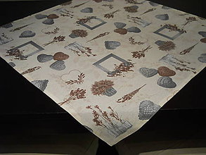 Úžitkový textil - Obrus - Hnedé levanduľky - 8123316_