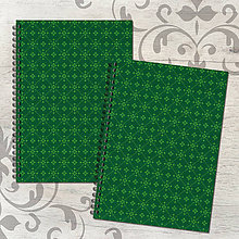 Papiernictvo - MADEBOOK 2 x špirálový zošit A5 - FOLK Zelený - 8122681_