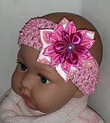 Detská elastická čelenka ružová