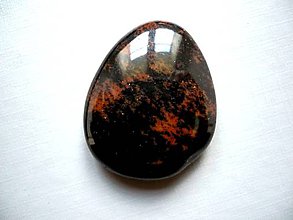 Minerály - Placka - obsidián moka, č.496 - 8127317_
