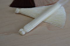 Polotovary - Strapec hodvábny slonovinová kosť 65mm, 0.70€/ks - 8125917_