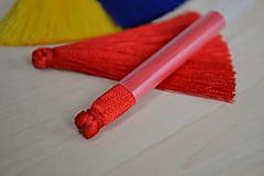 Polotovary - Strapec hodvábny červený 65mm, 0.70€/ks - 8126003_
