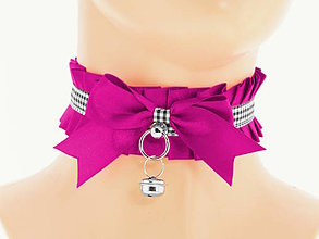 Náhrdelníky - Obojok čipkový, lolita, kawaii, gothic pastel, kitten play collar, BDSM, DDLG,pet play collar 5PN - 8131654_