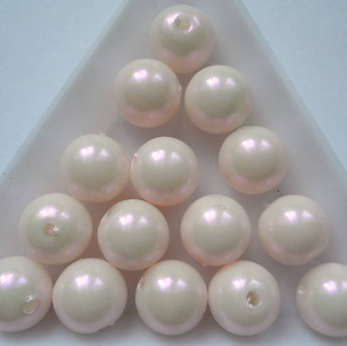 GLANCE plast perleť.10mm-10ks (lastúr.ružová)