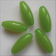 Korálky - MILK plast 13x32mm-1ks (zelená) - 8131759_