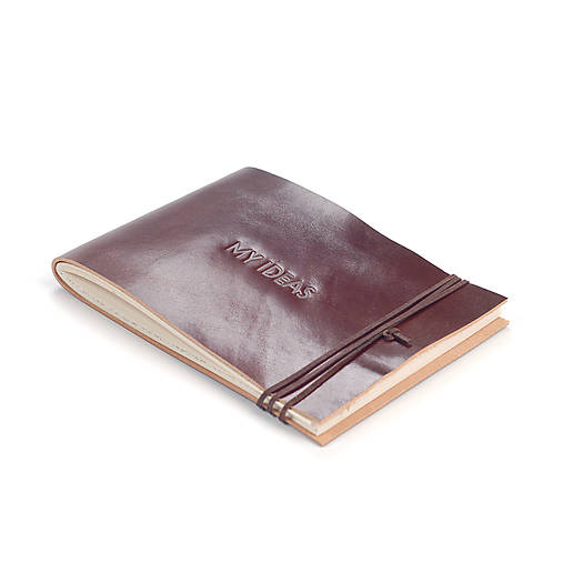 Papiernictvo - Kožený zápisník JOURNAL hnedý - 8131059_