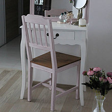 Nábytok - Ružová vidiecka stolička - 8130139_