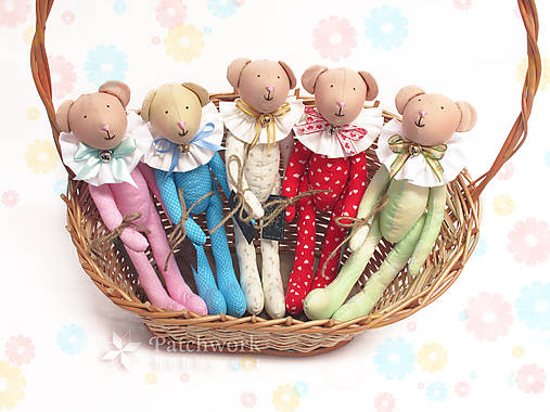 Textilná hračka - Macko ružový