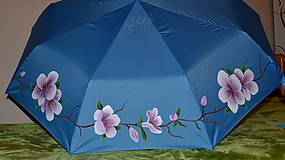 Iné doplnky - ručne maľovaný dáždnik- kvety - 8131787_