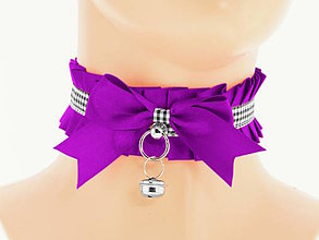 Náhrdelníky - Obojok čipkový, lolita, kawaii, gothic pastel, kitten play collar, BDSM, DDLG,pet play collar 6PN - 8135775_
